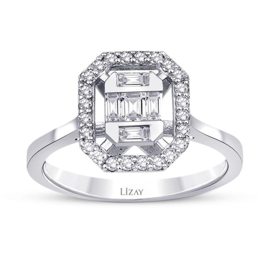 0.42 Carat Diamond Baguette Ring