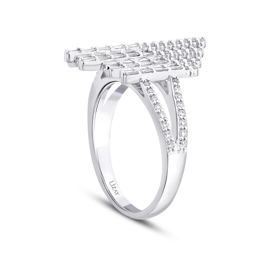 0.81 Carat Diamond Baguette Ring