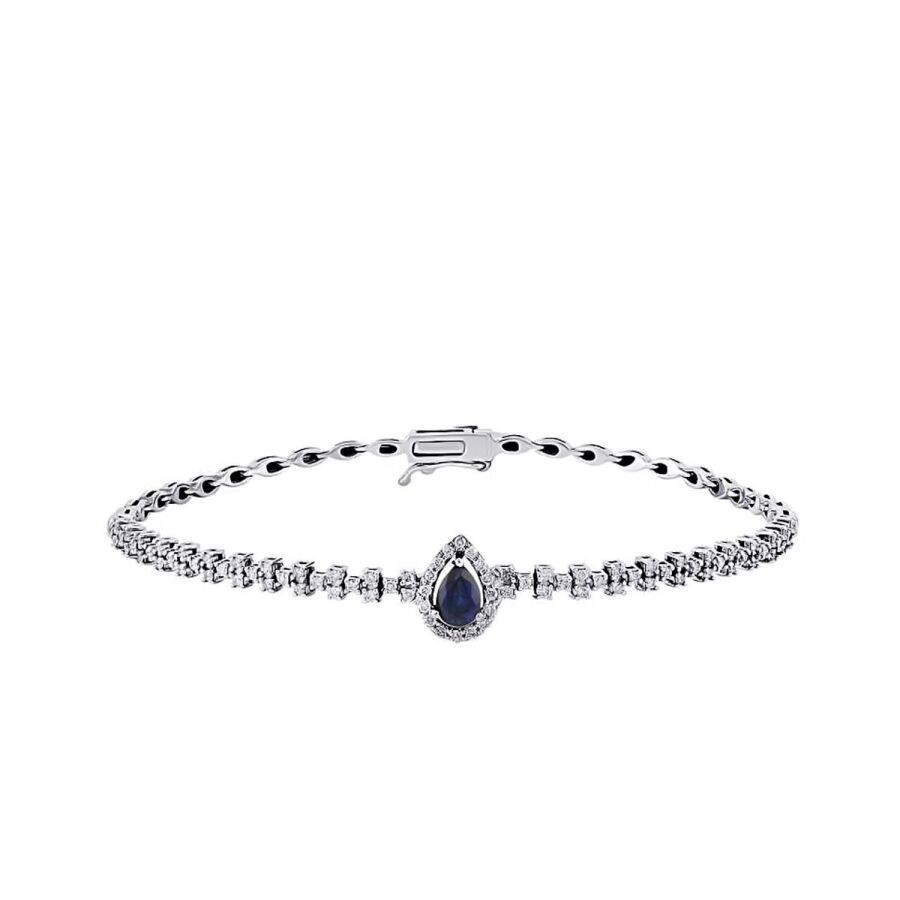 1,50 Karat Diamant Saphir Armband
