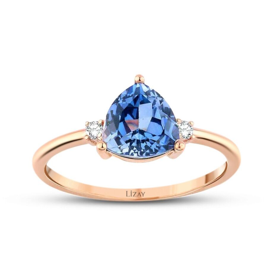 1.46 Carat Diamond Sapphire Ring