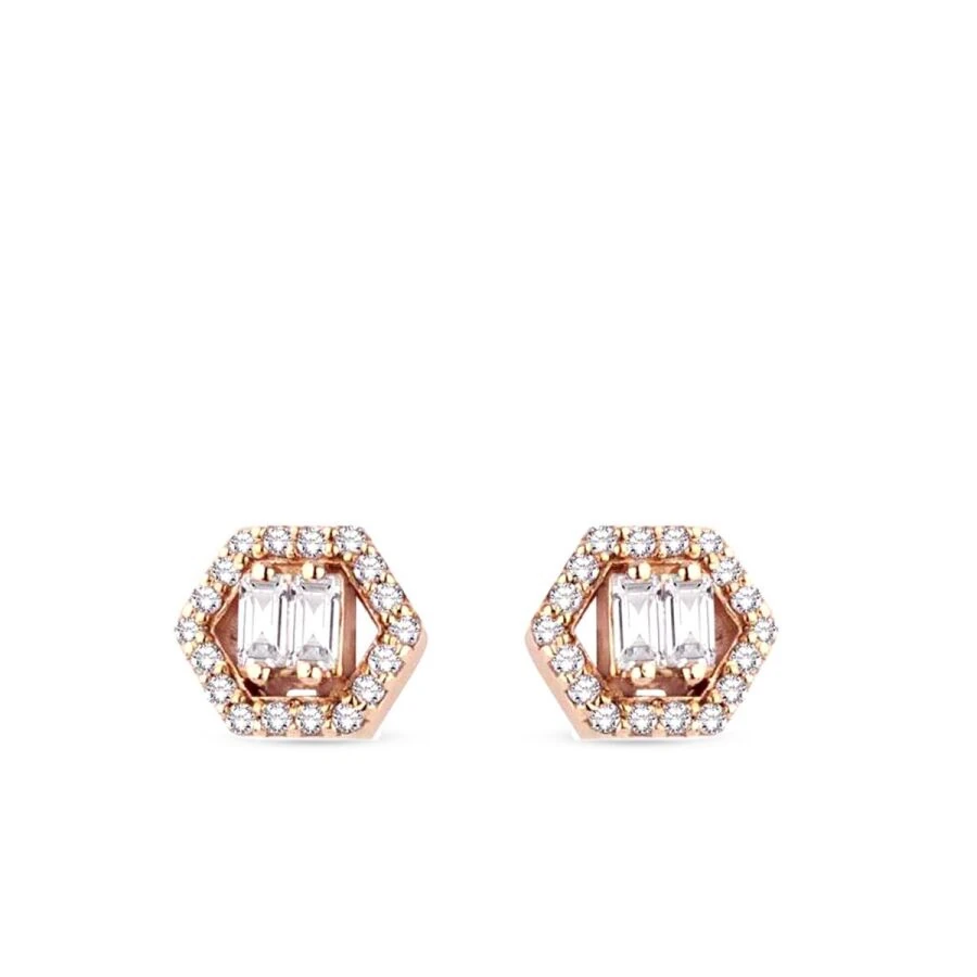 0.27 Carat Diamond Baguette Earrings