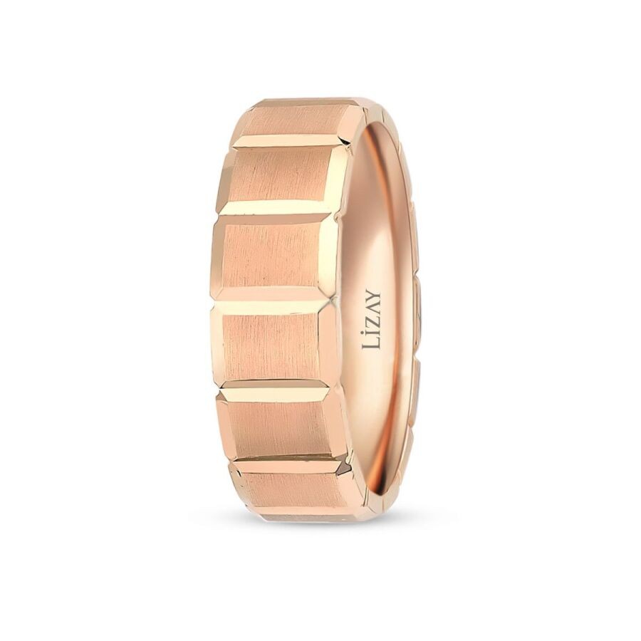 Rose Gold Matte Wedding Band