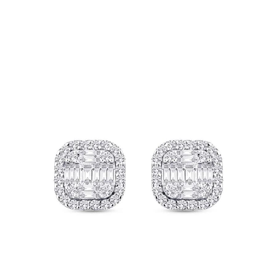 0.97 Carat Diamond Baguette Earrings