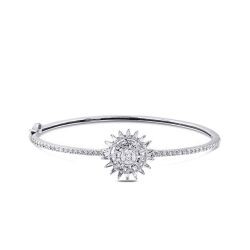1.61 Carat Diamond Baguette Bangle