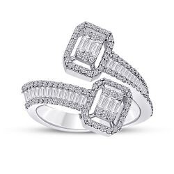 0.77 Carat Diamond Baguette Ring