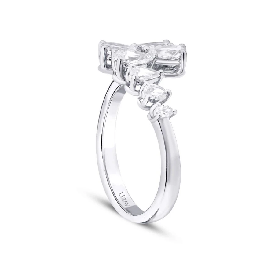 1.08 Carat Diamond Pear Ring