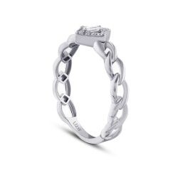 0.10 Carat Diamond Chain Ring