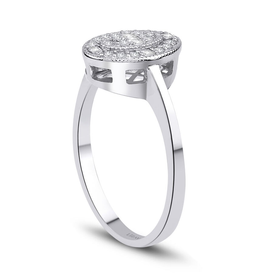 0.19 Carat Diamond Baguette Ring