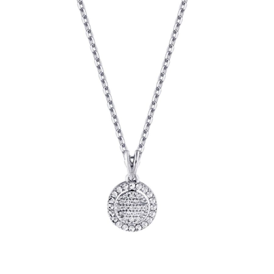 0.08 Carat Diamond-Effect Round Necklace