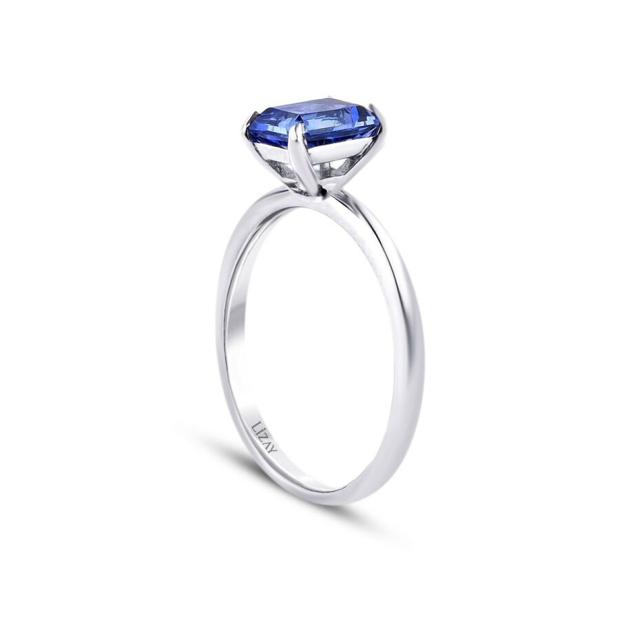 2.12 Carat Diamond Sapphire Ring