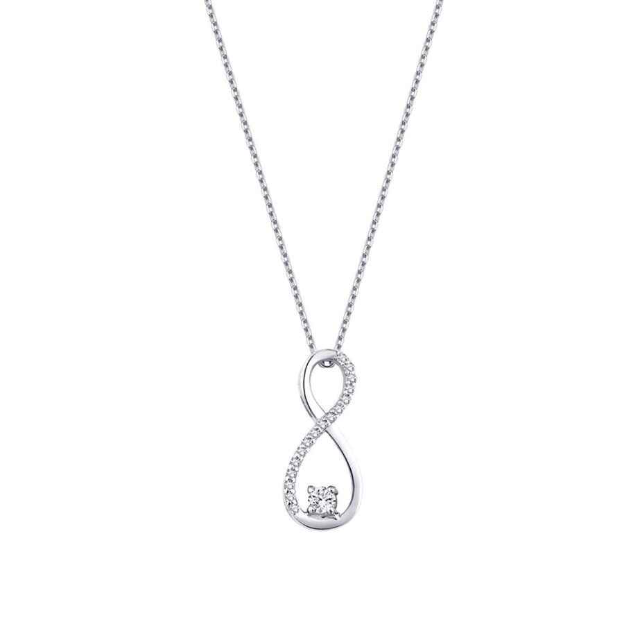 0.11 Carat Diamond Infinity Necklace