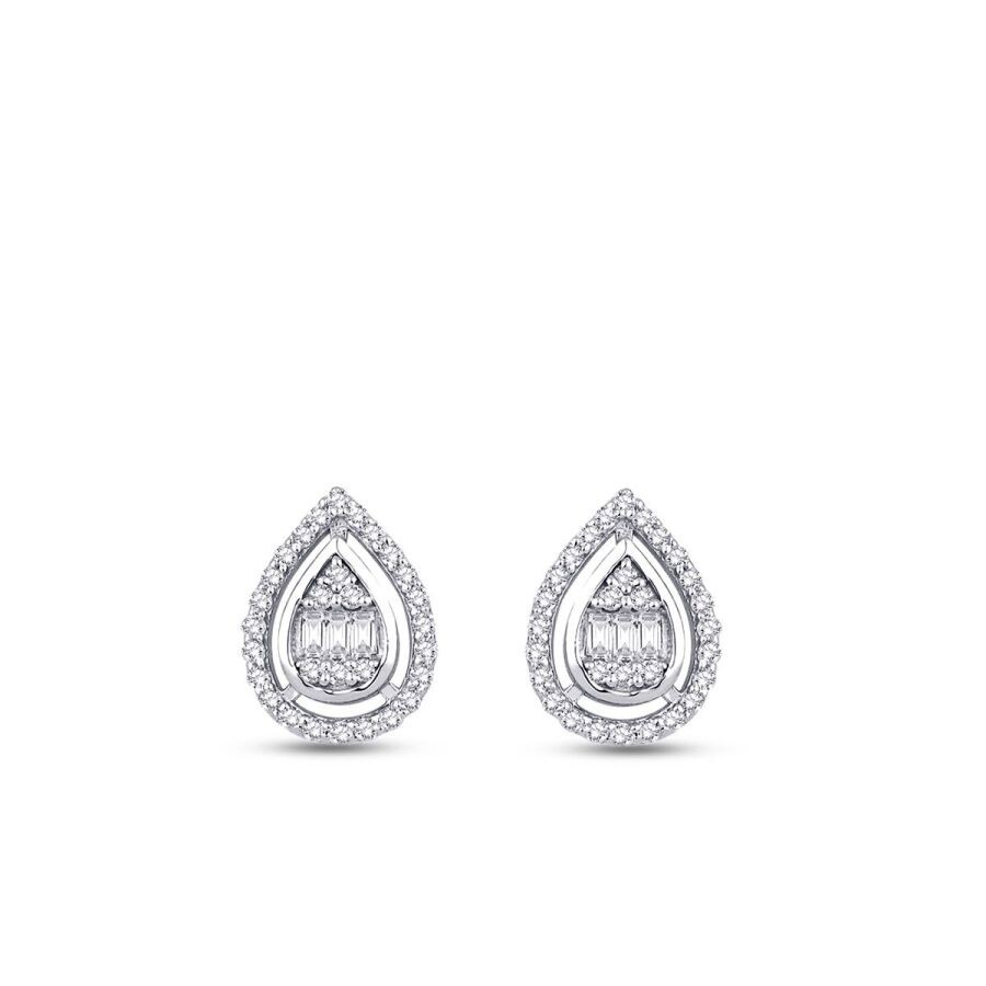 0.29 Carat Diamond Baguette Earrings