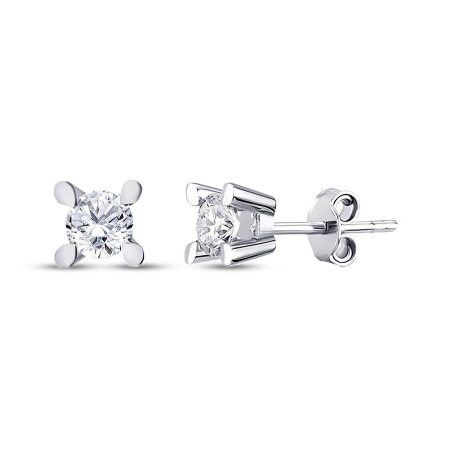 0.90 Carat Diamond Solitaire Earring