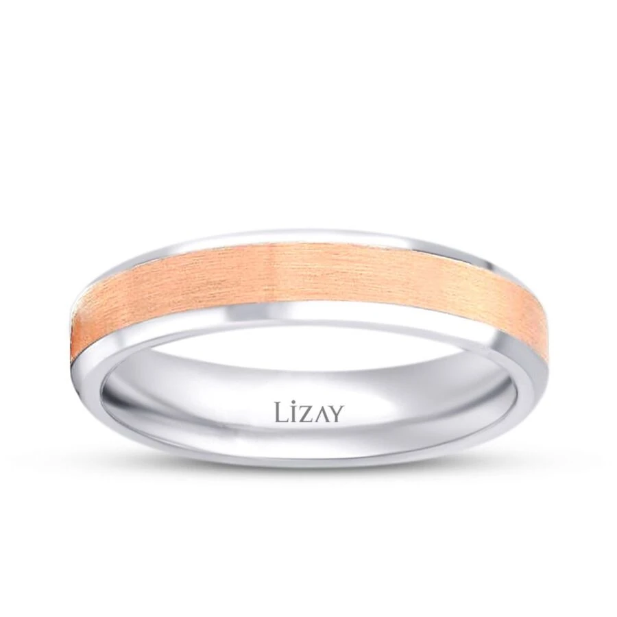 Gold Two-Tone Wedding Band