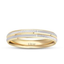 Gold Two-Tone Wedding Band