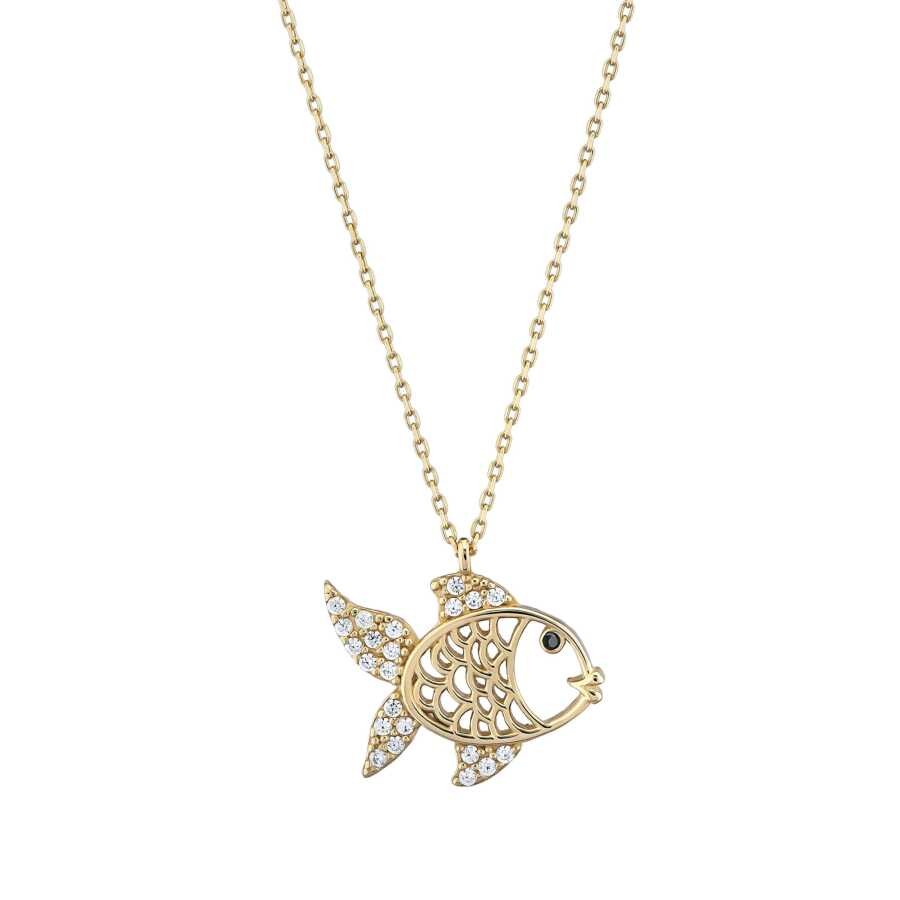 Gold Fish Necklace