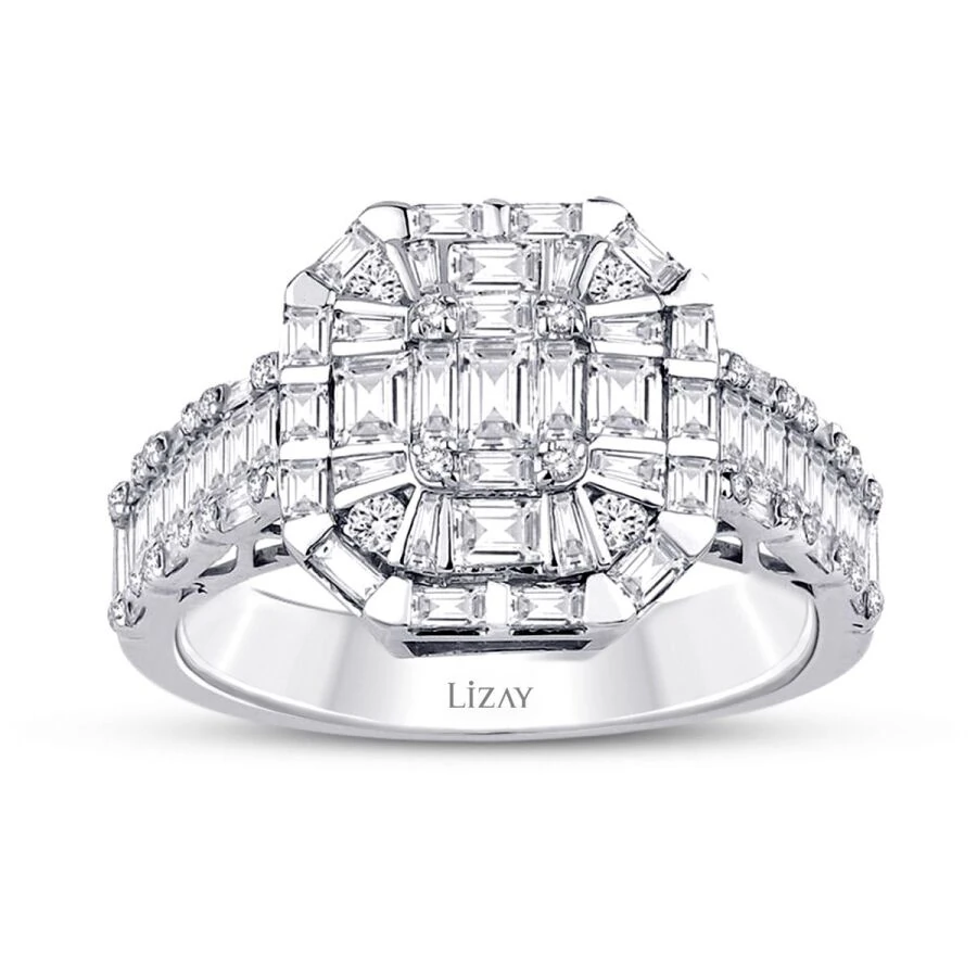 1.63 Carat Diamond Baguette Ring