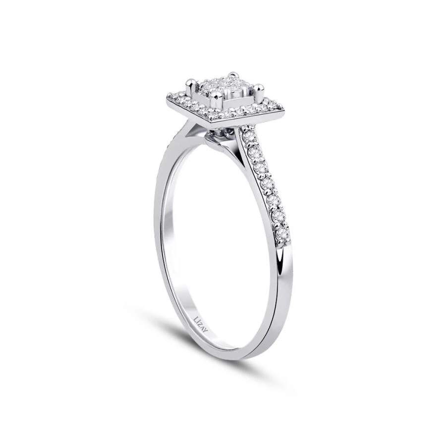 0.25 Carat Diamond Square Ring