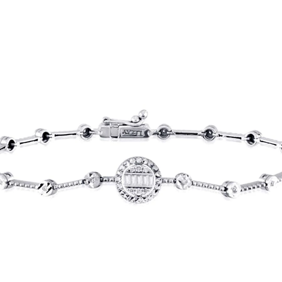 0.16 Carat Diamond Baguette Bracelet