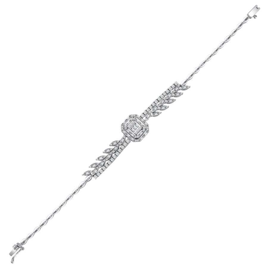 2.02 Carat Diamond Baguette Bracelet