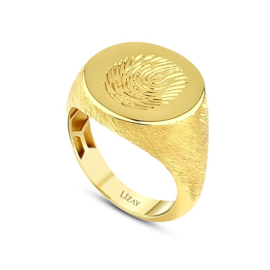 Gold Fingerprint Ring