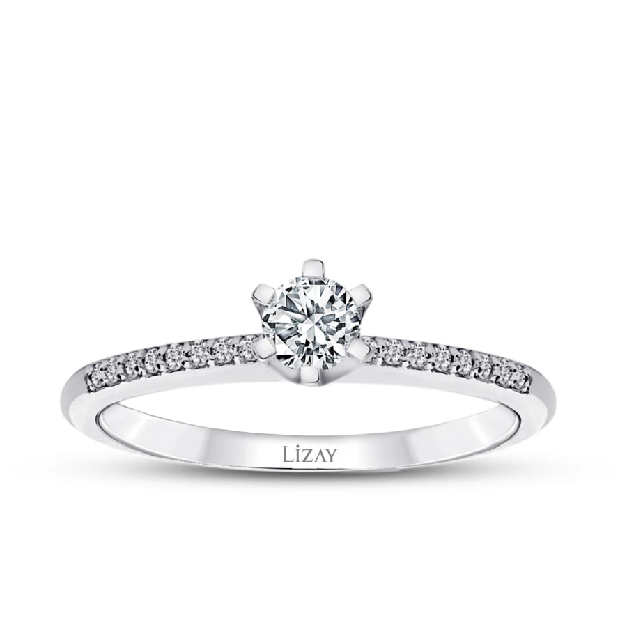 0.27 Carat Diamond Round Solitaire Engagement Ring