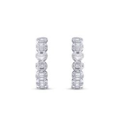 1.01 Carat Diamond Baguette Earrings