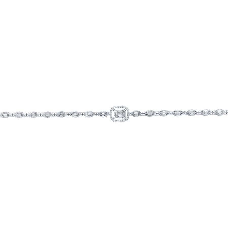 0.94 Carat Diamond Baguette Bracelet