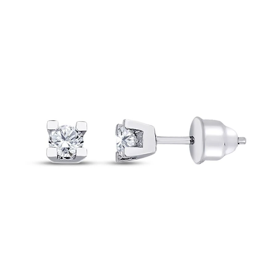0.30 Carat Diamond Solitaire Earrings
