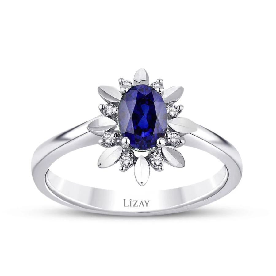 1.12 Carat Diamond Sapphire Ring