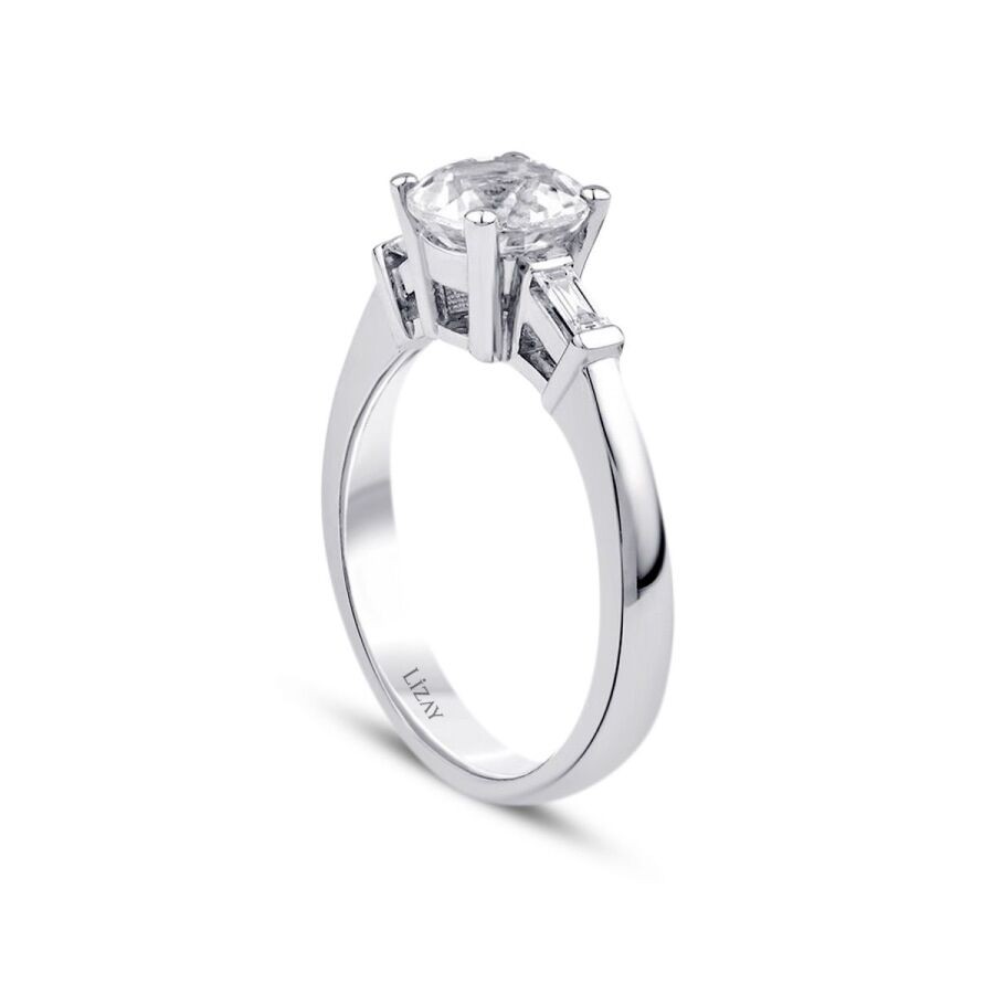 1.63 Carat Diamond White Topaz Ring