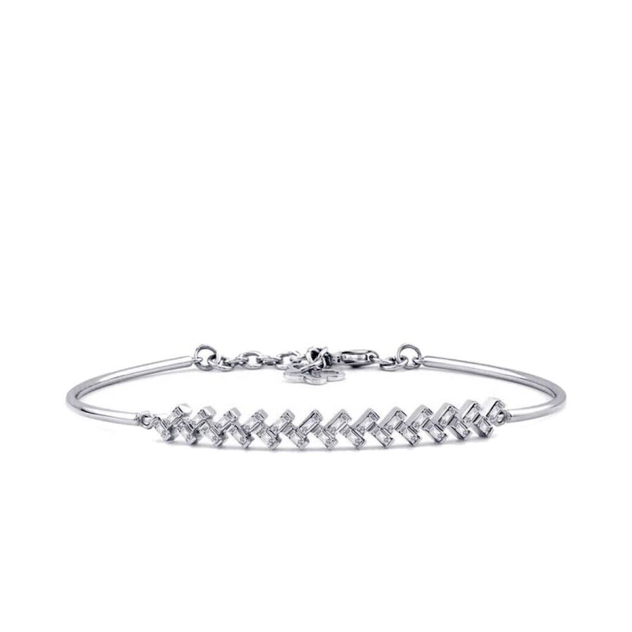 0.51 Carat Diamond Baguette Bangle