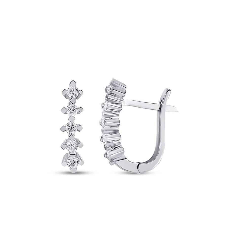 0.29 Carat Diamond Five-Stone Earrings