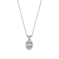 0.43 Carat Diamond Baguette Necklace