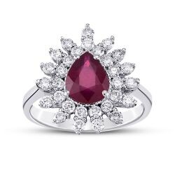 3.07 Carat Diamond Ruby Ring