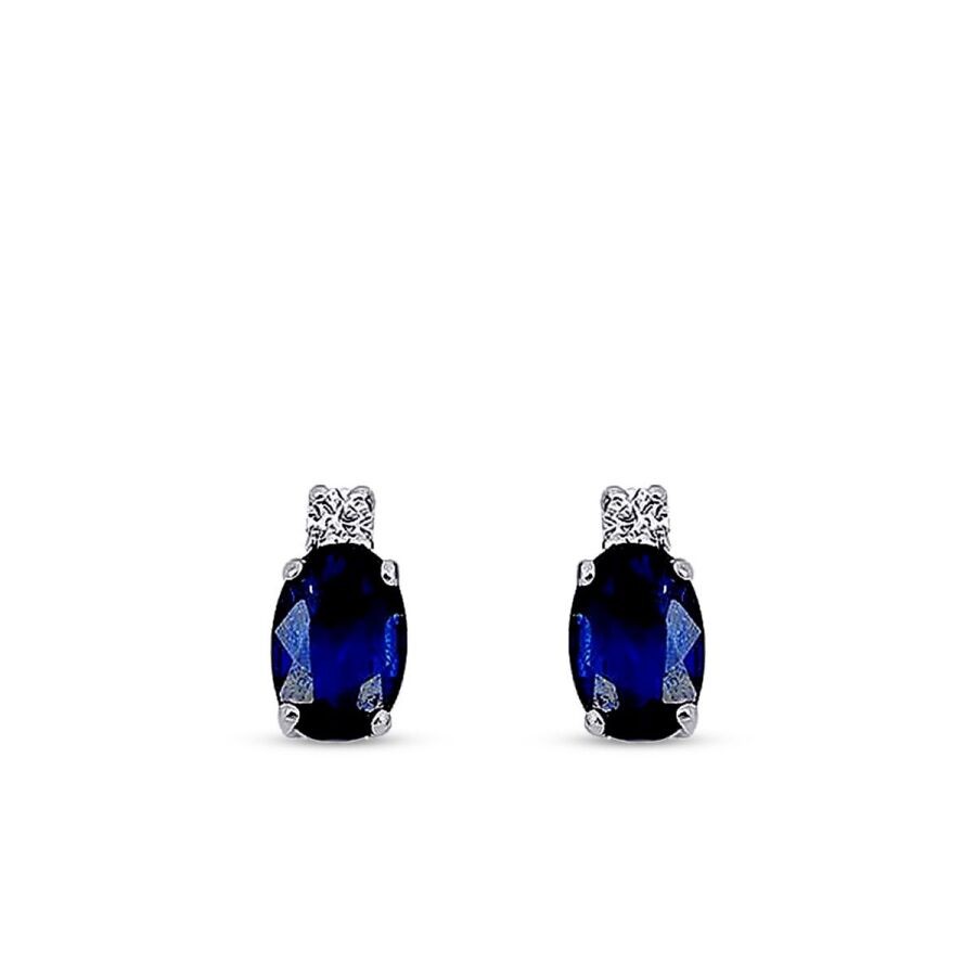 1.11 Carat Diamond Sapphire Earrings