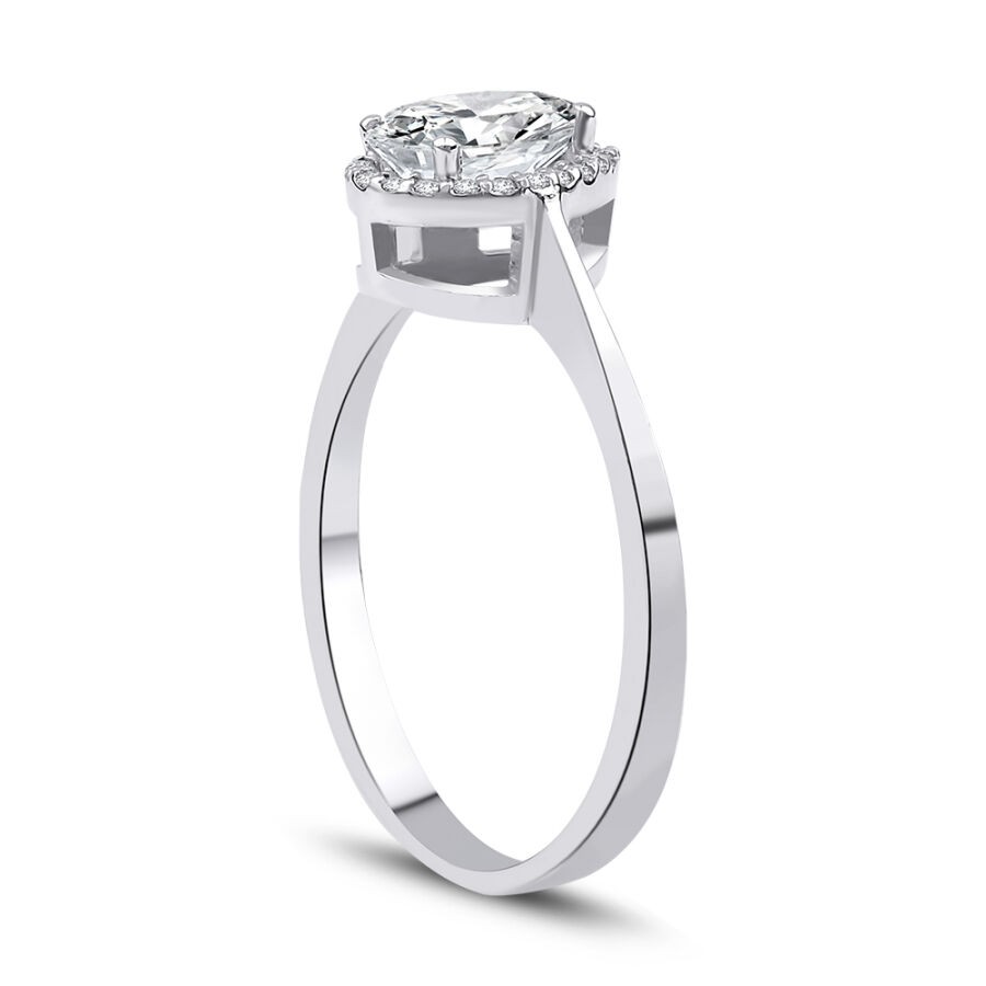 0.89 Carat Diamond White Topaz Ring