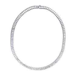 6.64 Carat Diamond Baguette Necklace
