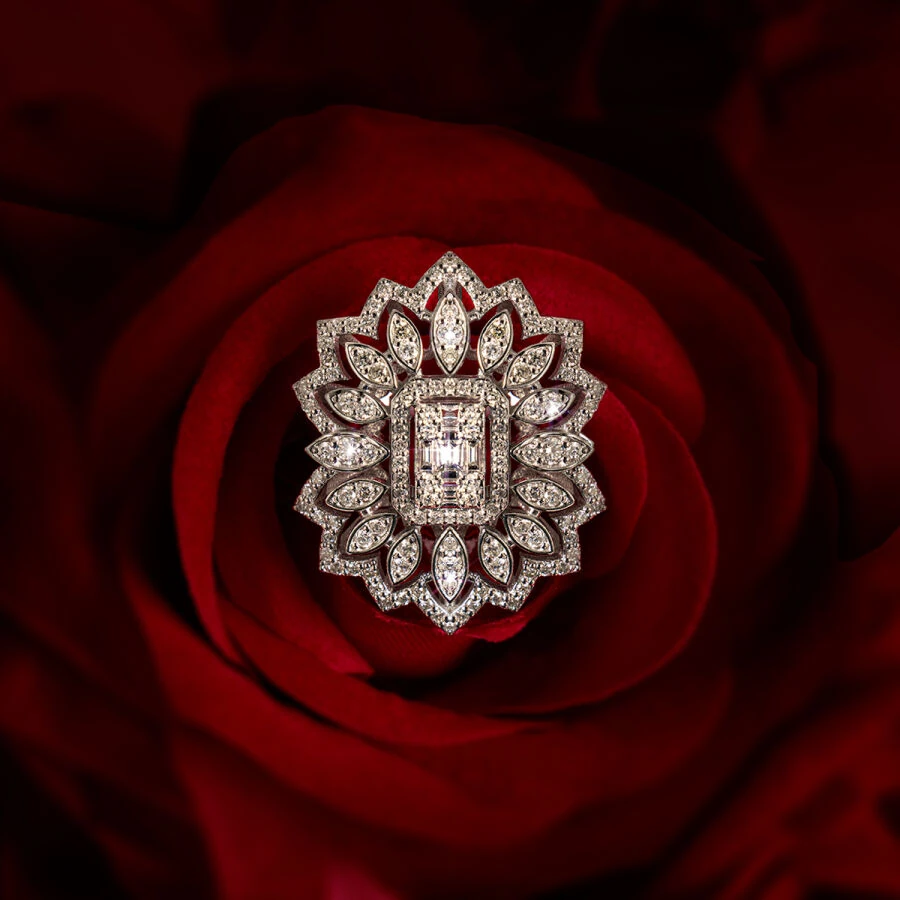 0.99 Carat Diamond Baguette Ring