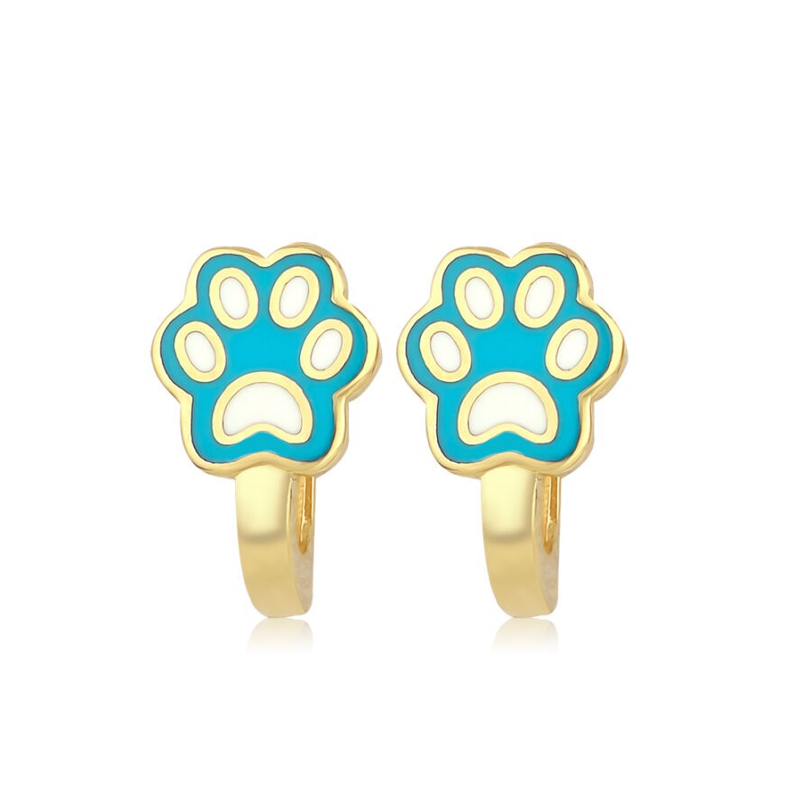 Gold Paw Children's Earring