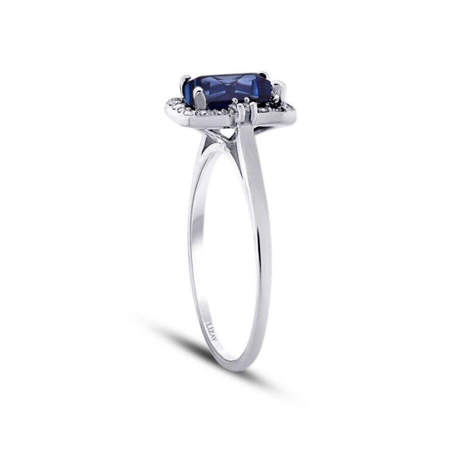 1.10 Carat Diamond Sapphire Ring