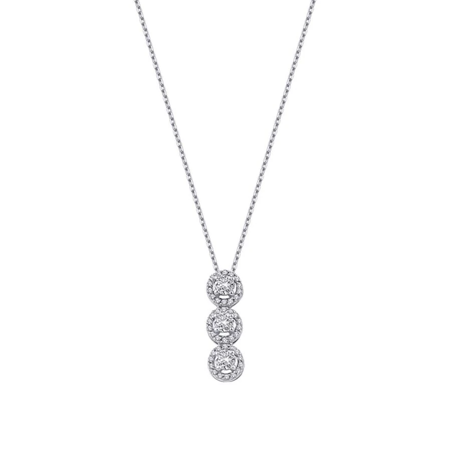 0.46 Carat Diamond Tria Necklace