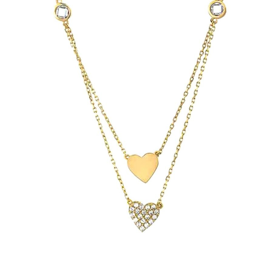Gold Heart Double Necklace