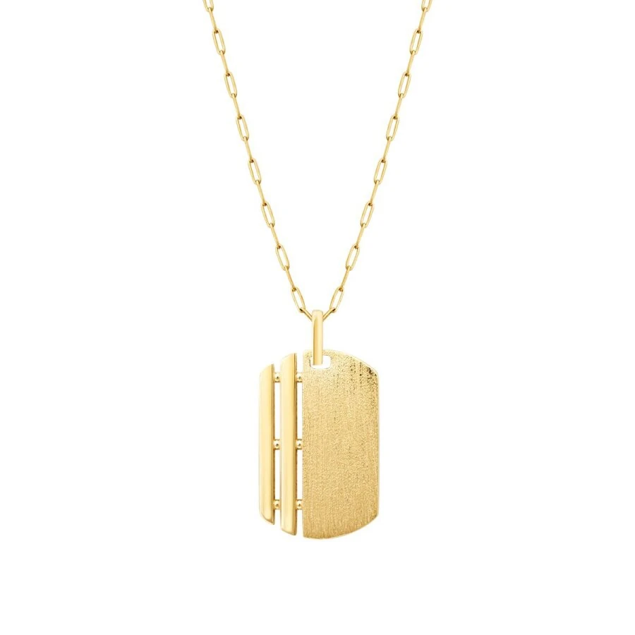 Gold Men’s Dog Tag Necklace