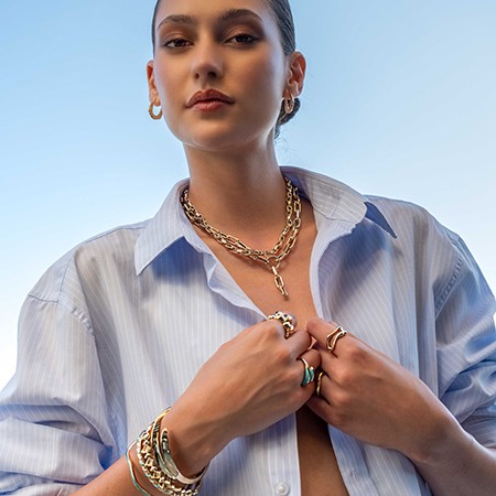 Gold Paperclip Necklace