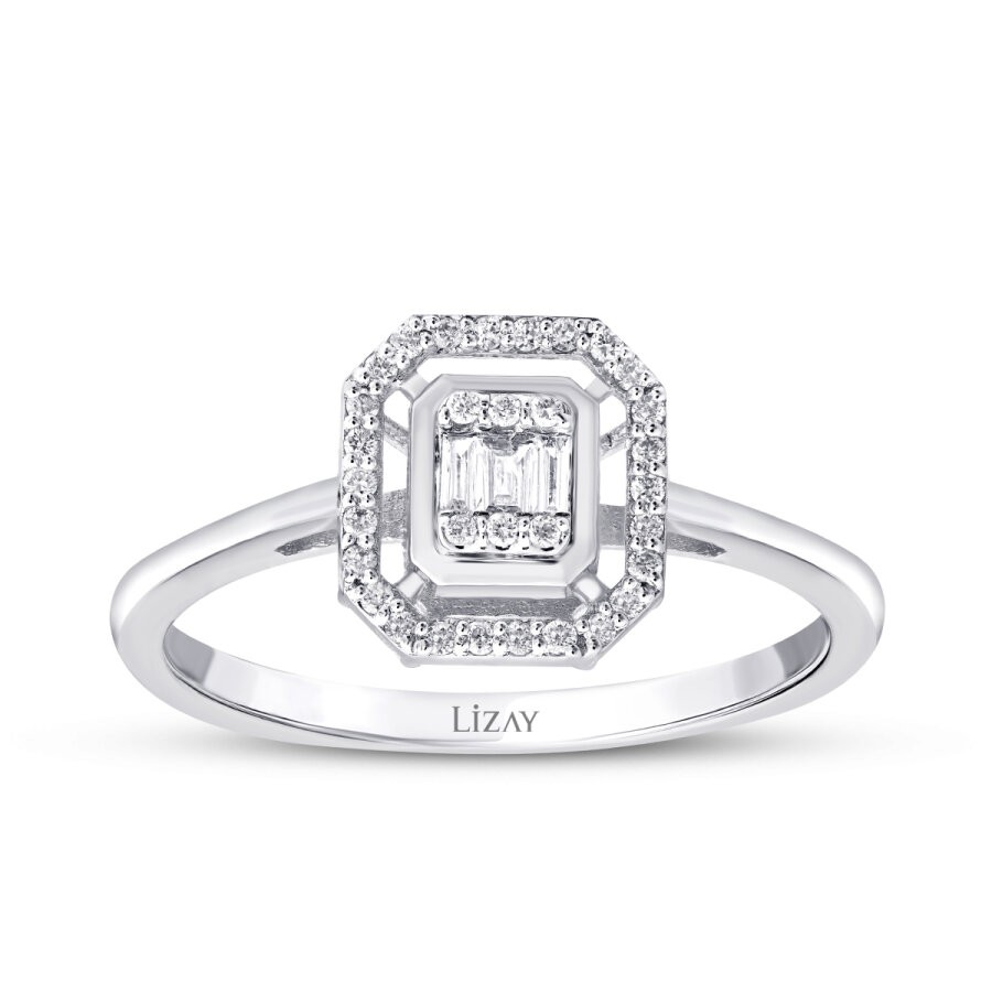 0,18 Karat Diamant Baguette Ring
