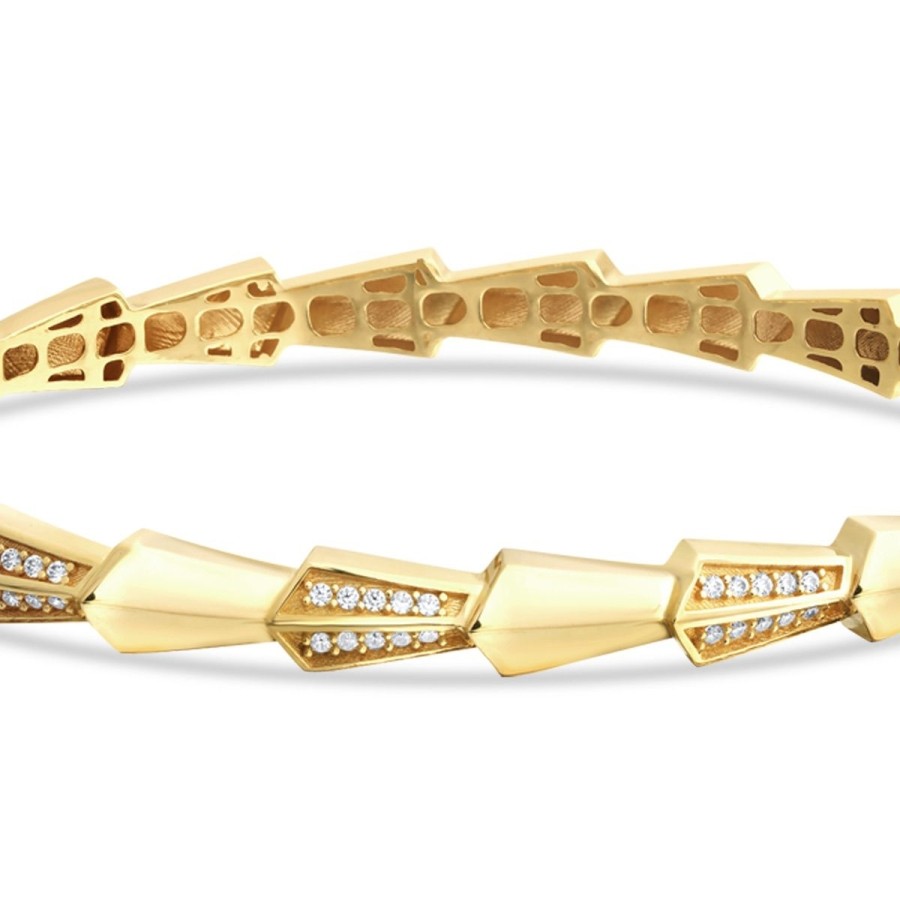 Gold Stone Trend Bangle