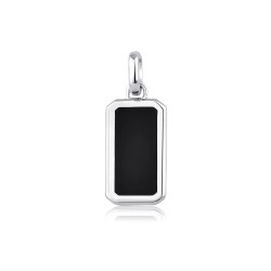 Gold Black Enamel Men's Pendant
