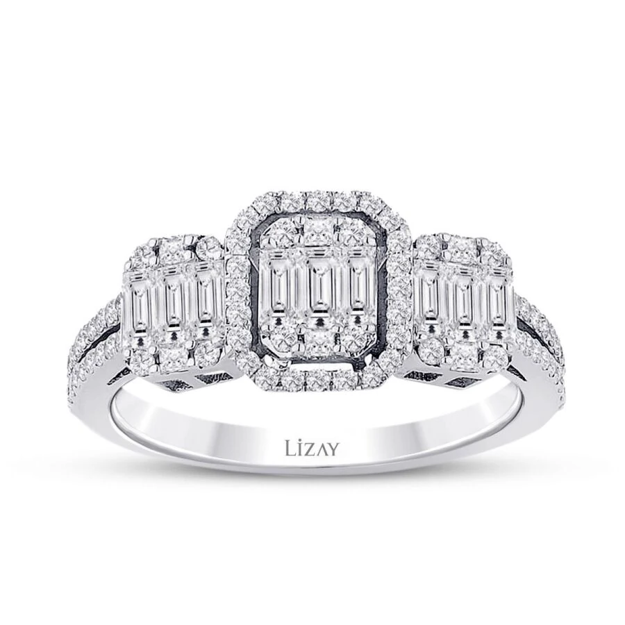 0.85 Carat Diamond Baguette Ring