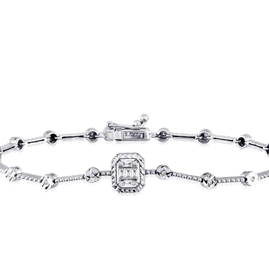 0.14 Carat Diamond Baguette Bracelet